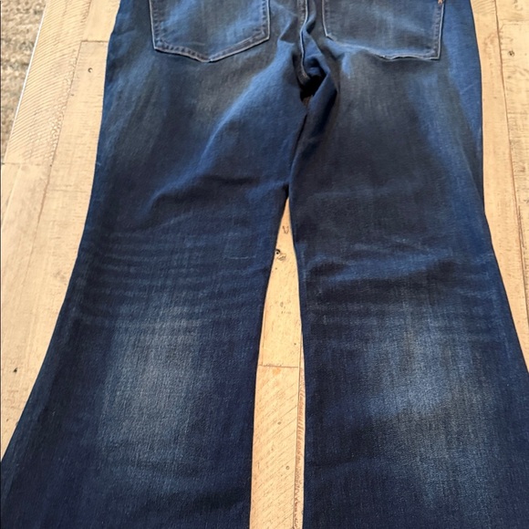 Express Bell Flare High Rise Denim Jeans Sz 10 R BOHO Retro Y2K Style - Picture 12 of 13